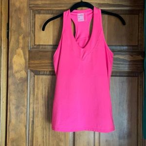Lucky in Love hot pink tank with built in bra shelf. No bra inserts; good shape.